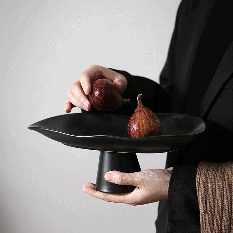 简约意式高脚果盘客厅店铺设计售楼处茶几收纳摆件托盘桌面软装饰,家居饰品,果盘/果篓,淘宝优惠券,粉丝福利购,淘宝优惠卷