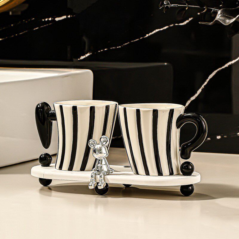 高颜值漱口杯陶瓷创意情侣家用洗漱台面牙缸刷牙杯牙刷置物架套装