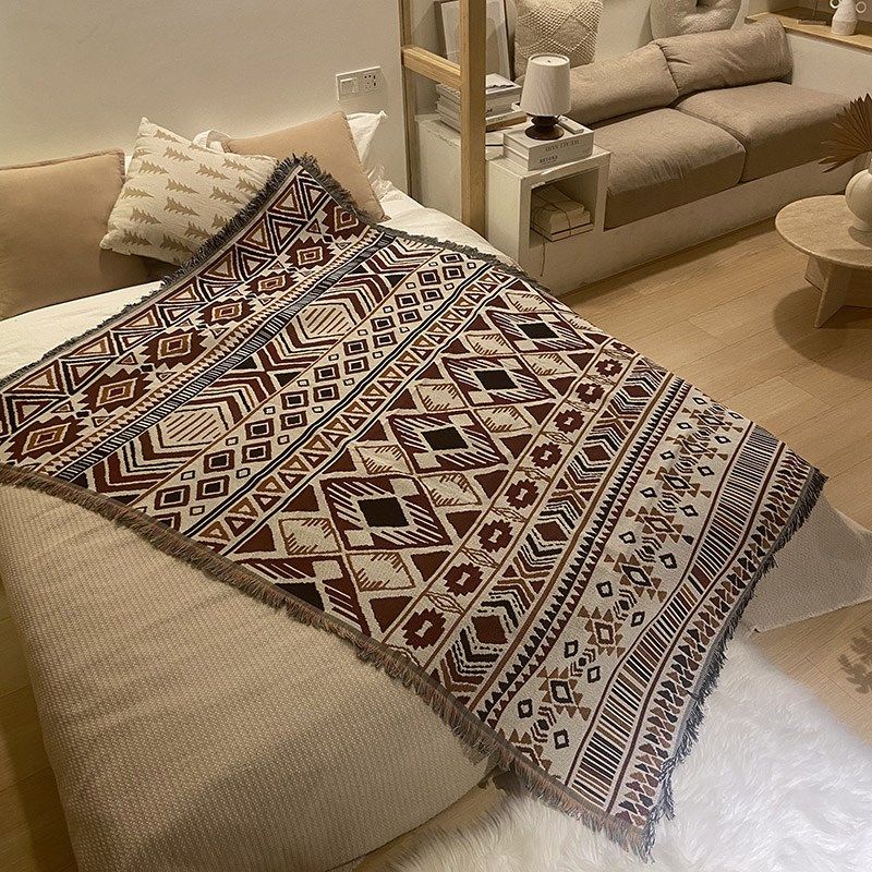 民族风几何小毯子波西米亚毛毯露营休闲毯午睡毯沙发盖毯民宿装饰,床上用品,休闲毯/毛毯/绒毯,淘宝优惠券,粉丝福利购,淘宝优惠卷