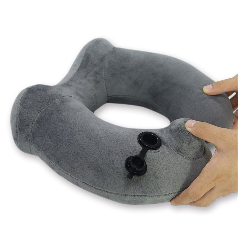 充气u型枕u形便携靠枕脖子按压式旅行护颈坐飞机火车硬座睡觉神器,户外/登山/野营/旅行用品,枕头,淘宝优惠券,粉丝福利购,淘宝优惠卷
