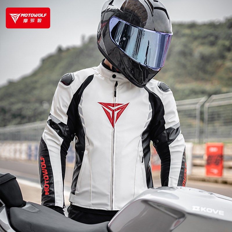 摩多狼摩托车骑行服机车骑行服秋冬保暖防风防寒骑行防摔赛车服男