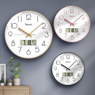 客厅挂钟家用钟表挂墙时钟简约现代时尚 表钟挂表静音电子钟石英钟