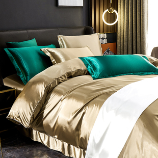 轻奢简约真丝被套单件双面桑蚕丝绸缎丝绸2米被罩单双人1.5被芯套