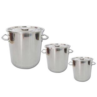 不锈钢汤桶40升35圆桶商用带盖30cm电磁炉加厚特大复合底50cm