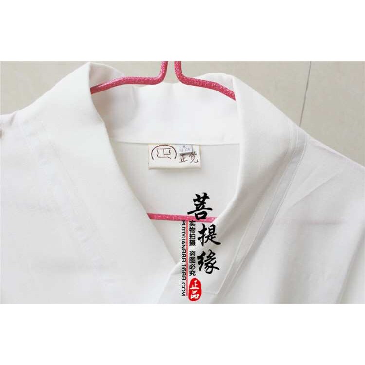 厂家直销 正觉牌 棉麻料 对开斜开白色短褂对襟斜襟