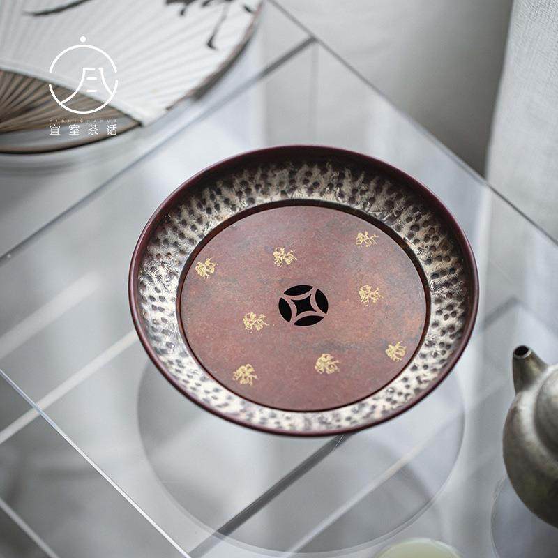 立木堂 紫铜烧色福禄铜钱壶承 文人器仿宋做旧干泡台蓄水茶盘配件,玩具/童车/益智/积木/模型,毛绒/玩偶/公仔/布艺类玩具,淘宝优惠券,粉丝福利购,淘宝优惠卷