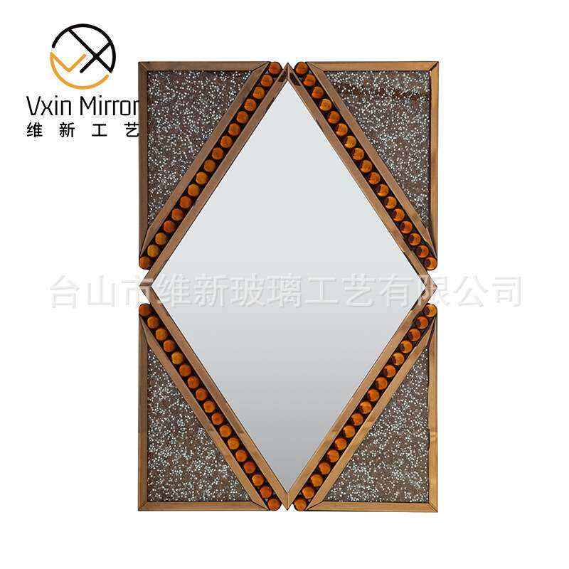 欧式mirror工艺挂墙式方形浴室镜卫生间壁挂式镜子法式装饰挂镜