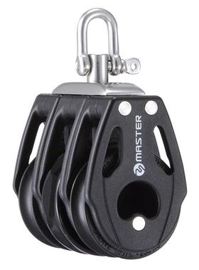 57毫米轮径10毫米线径三轮/旋转/卸扣游艇帆船轴承滑轮 RA-0505F