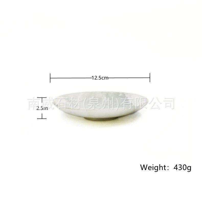 北欧简约天然大理石盘子甜品西点盘展示盘首饰石制房收纳盘托盘