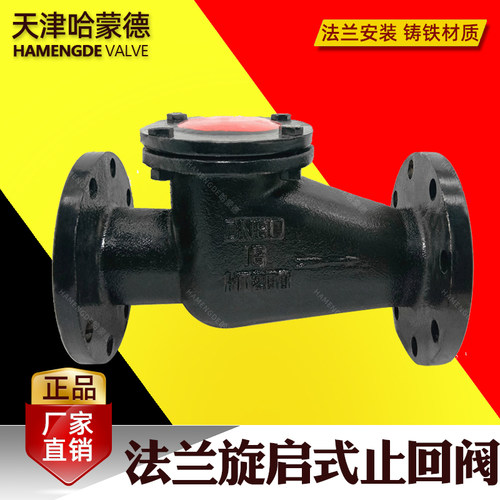铸铁法兰旋启式止回阀单向阀H44T-16 DN50 65 80 100 125 150 200