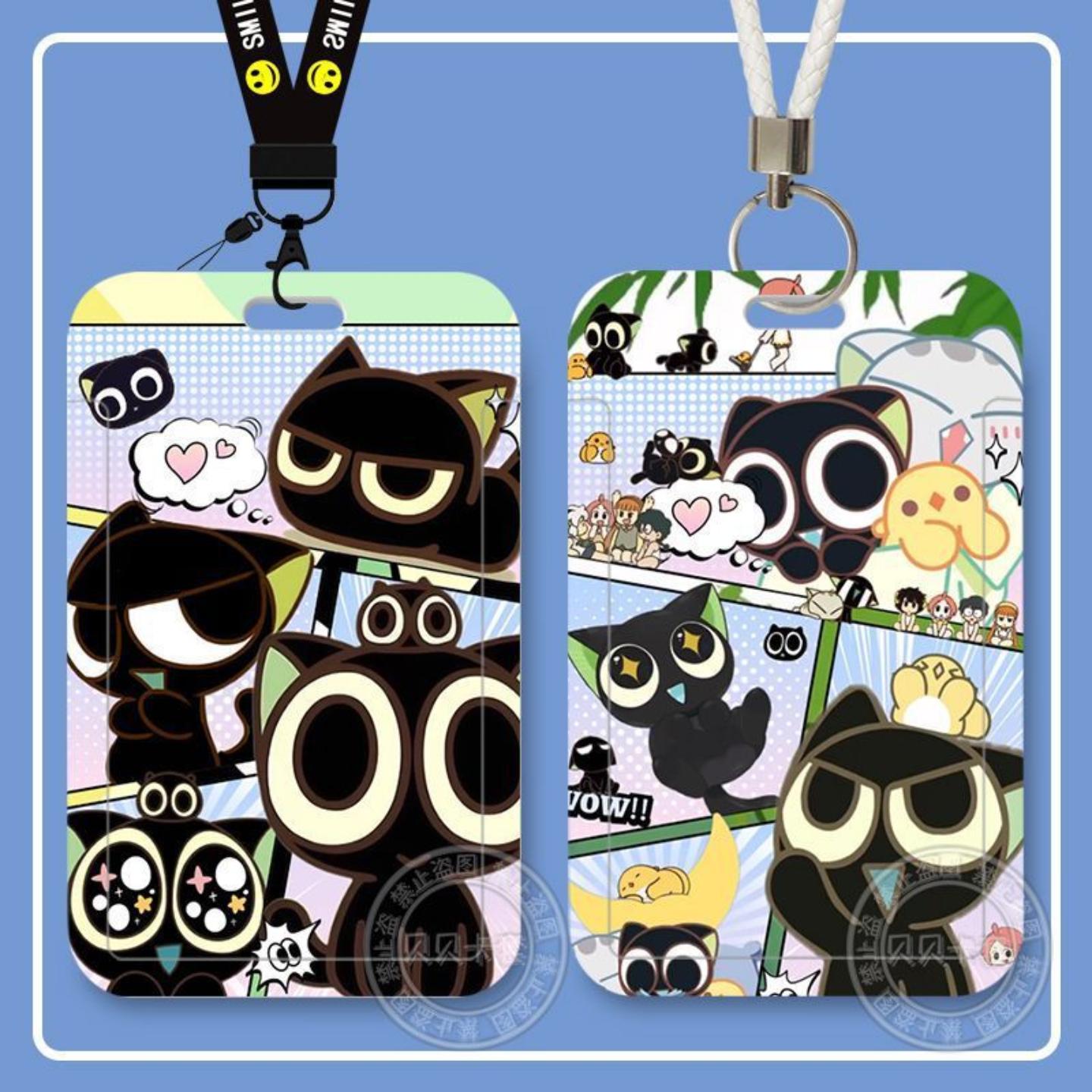 罗小黑战记猫猫学生校园卡滑盖卡套饭卡公交身份证件保护卡通可爱