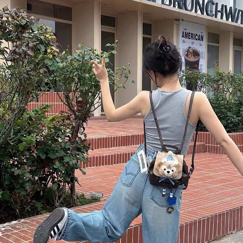 达菲熊双肩包女2024新款