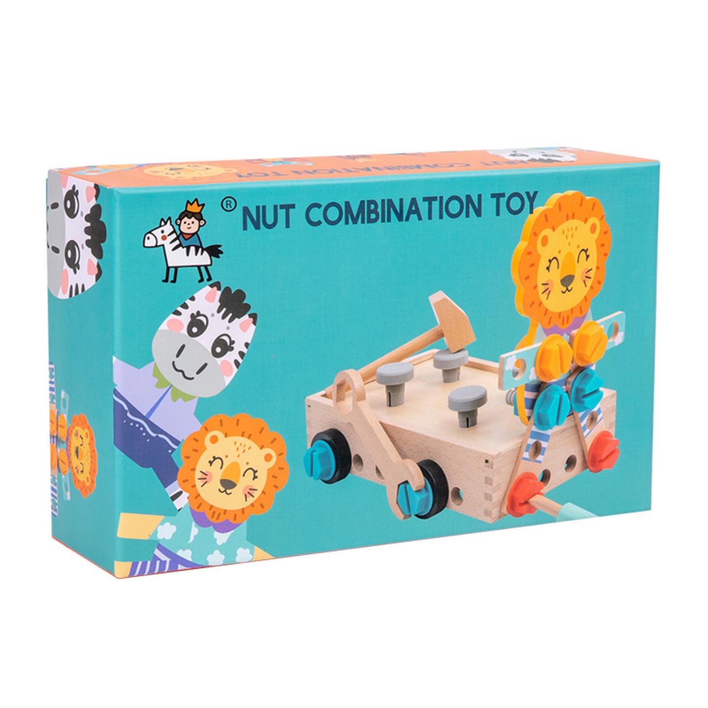 木制动物螺丝益智组装玩具