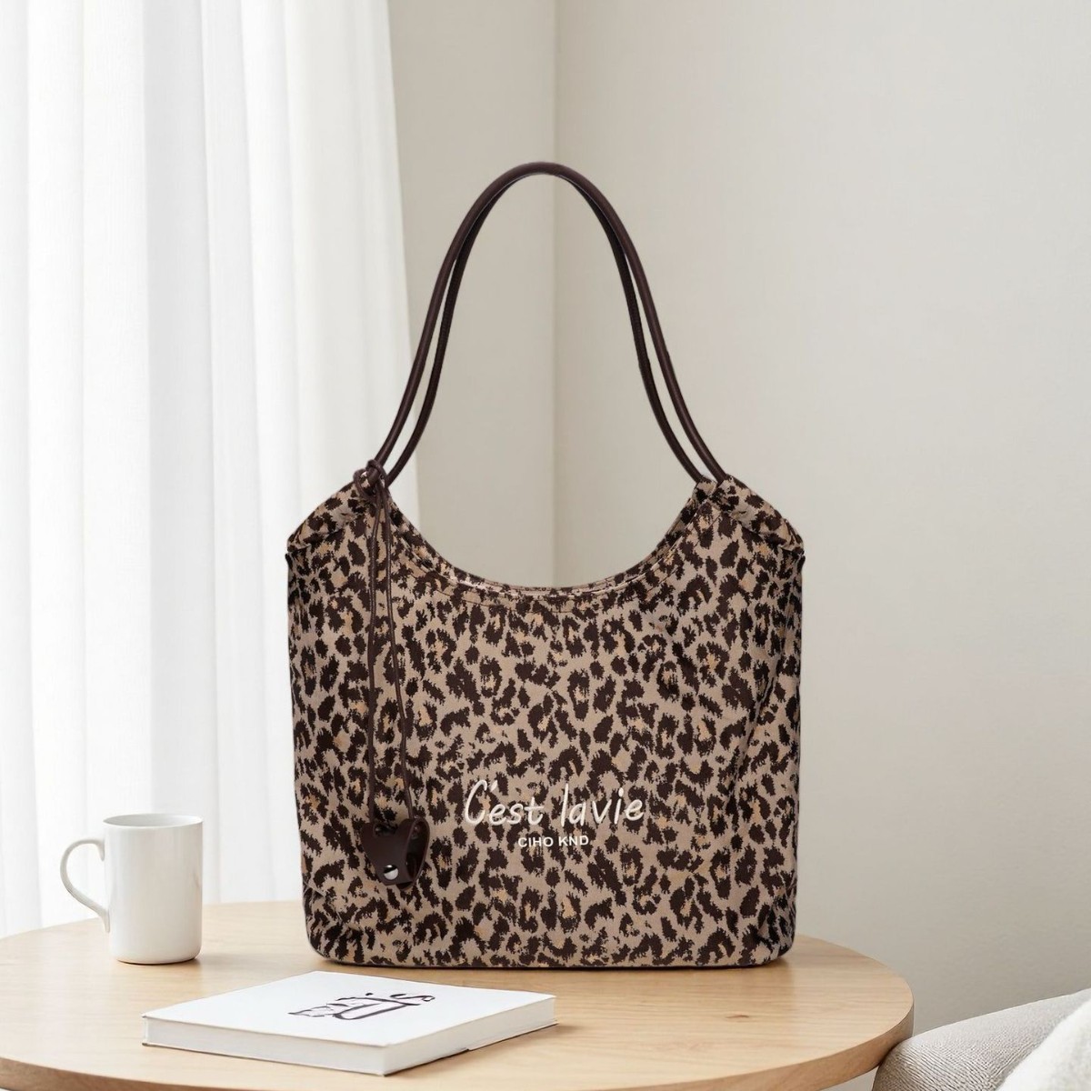 热烈暗涌托特包包女秋冬大容量时髦豹纹手提包单肩包工厂一件