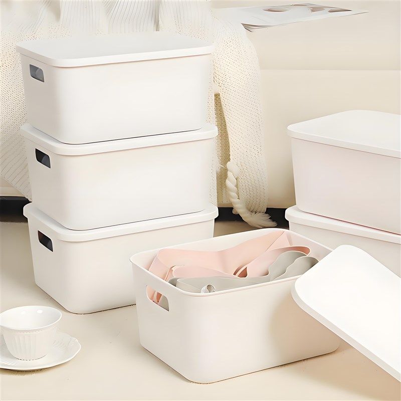 【6个装】橱柜收纳盒PP塑料盒桌面收纳盒浴室厨房杂物整理储物盒,收纳整理,零食收纳筐,淘宝优惠券,粉丝福利购,淘宝优惠卷