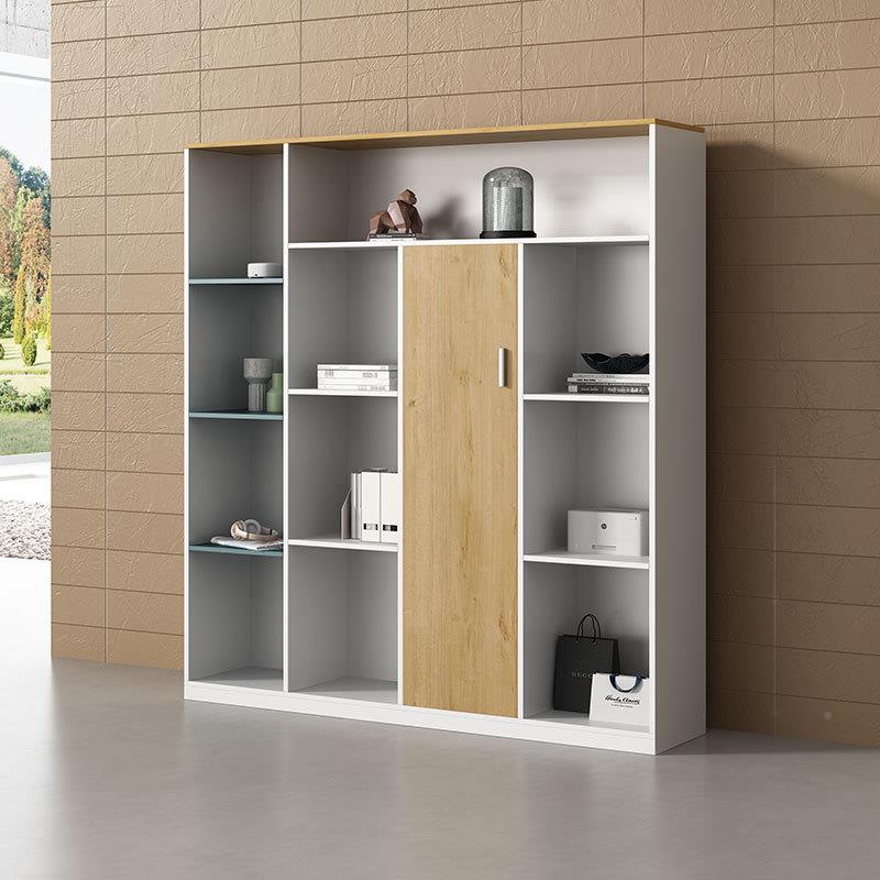 实清雅木文柜办公室落地清雅件简约现柜代办老公室板桌配套书柜