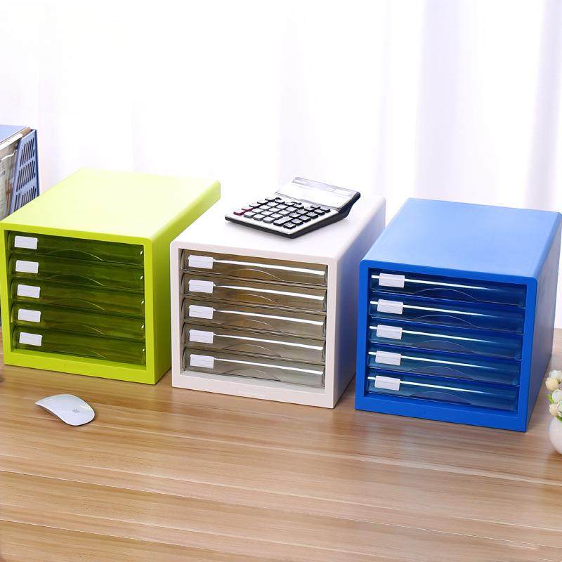 桌面件柜554603328层箱塑料抽屉式透明资料分类整柜理收纳柜文件