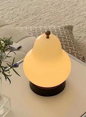 日式奶油子17865台客厅房充电触摸便梨携装饰氛灯围灯卧室床头小