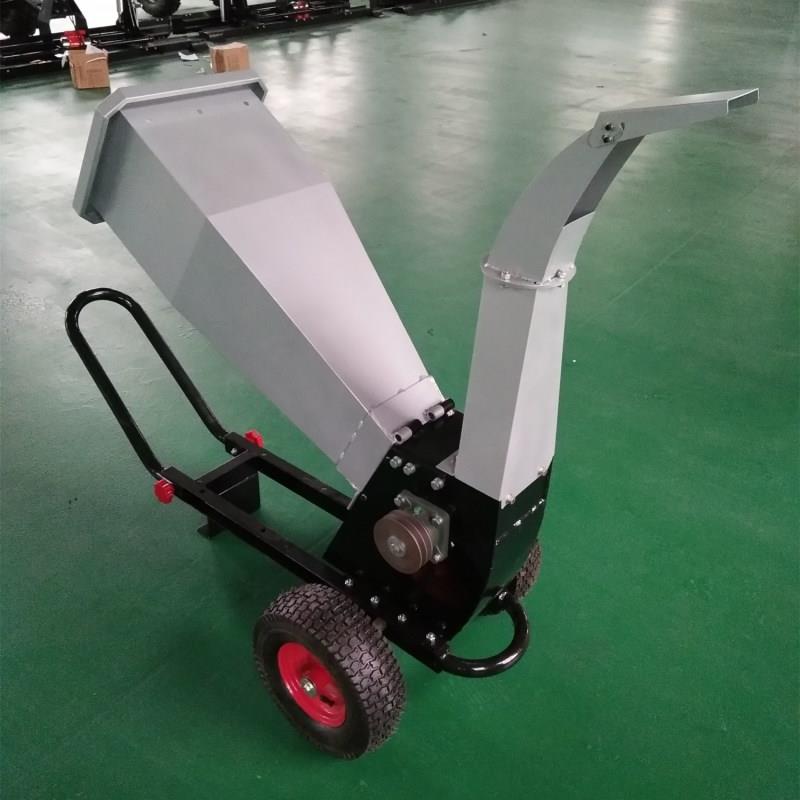 园林汽油木材打碎机移动干好湿园粉破碎果设备操作卧式VYV树枝碎