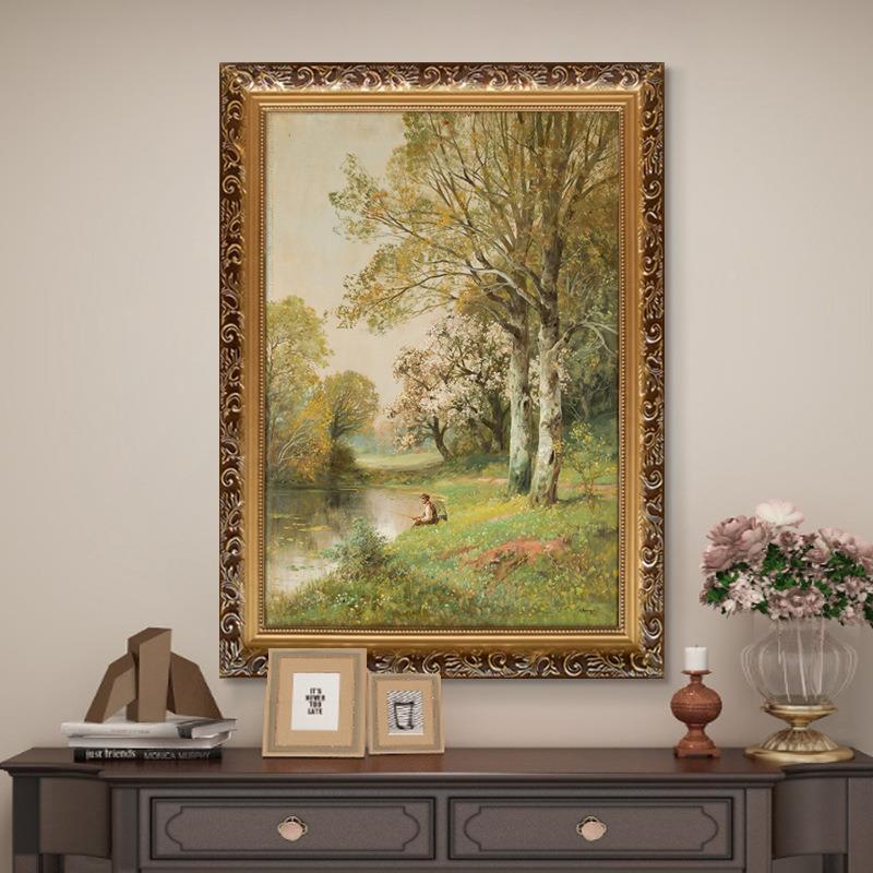世界名画风轻油画欧式高印象风QEW景装饰画奢客餐厅玄景关端挂画