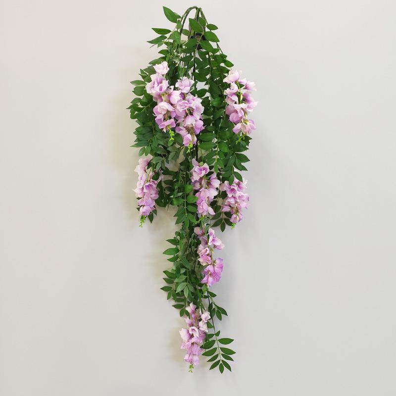 仿真灯笼紫花藤花豆花挂藤壁挂吊造景带花JQ-64071植物爬藤装饰仿
