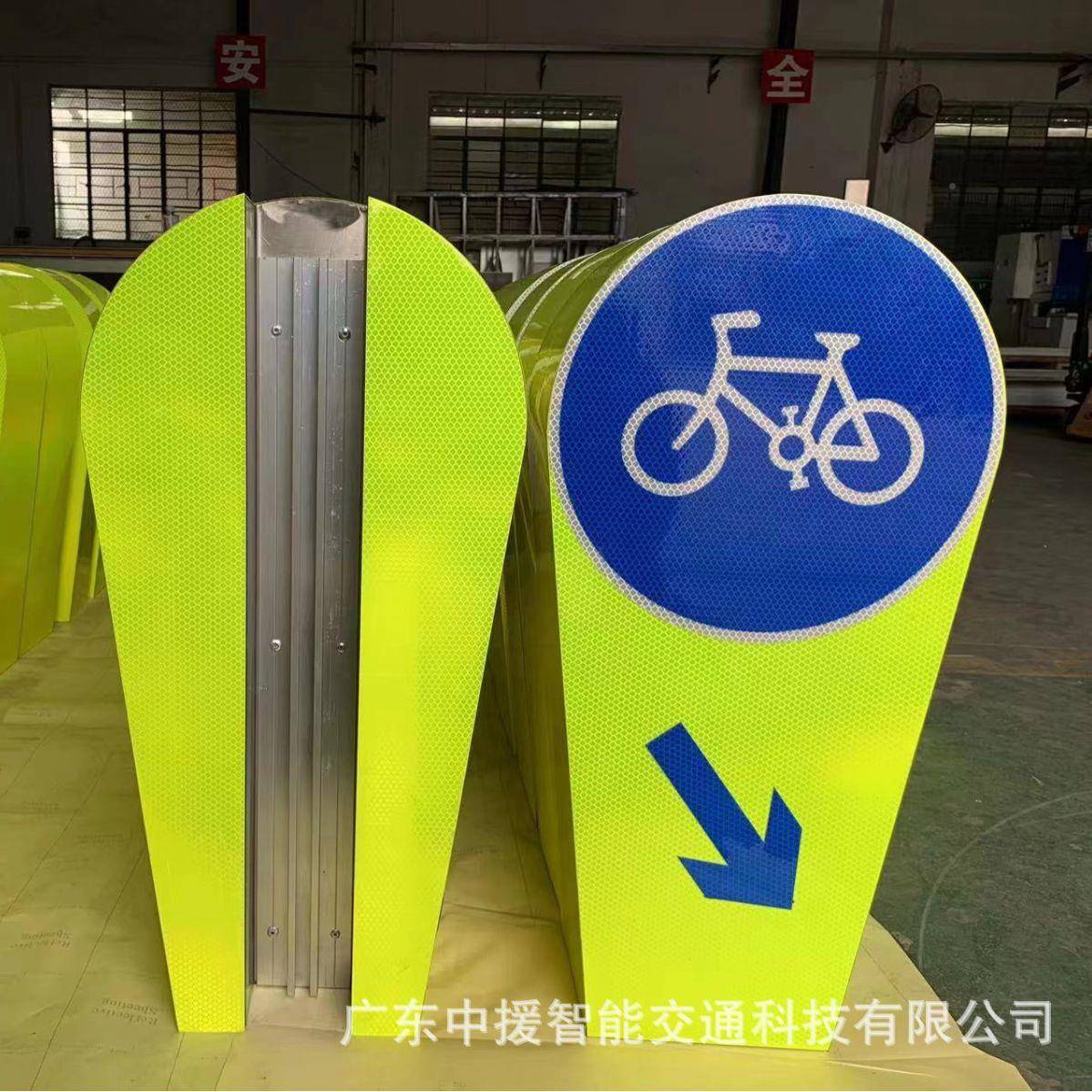 钢广中援非机动车不锈端头护栏道牌道路指示端头护栏东牌