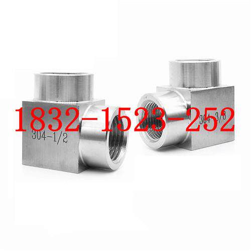 304不锈方体9度直角内外丝接头0弯头钢英螺纹G3制/4-ZIYKG1/4RC1/