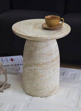 现代边几仿洞角石镁创泥边几民酒店家用简约意茶几阳台户外宿可移