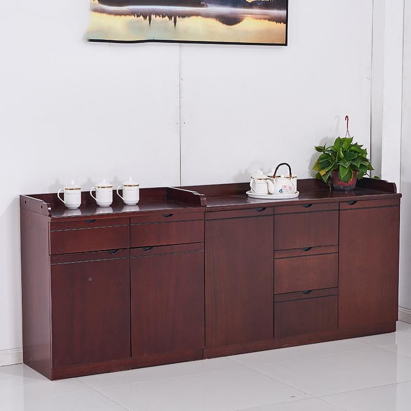 简约茶柜实木皮lq-76563餐边柜多功能物储水柜矮柜贴会议室收纳柜