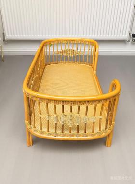 幼儿园婴儿床FAC新生篮儿宝床宝摇儿童床摇可藤编小孩拼接床定制