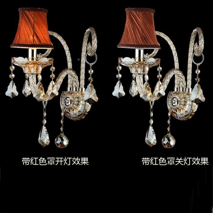 轻奢厅壁灯过683道墙壁客灯具式水晶灯轻餐厅灯简欧卧欧室奢床头