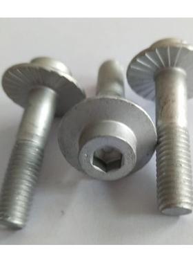 10.9级达克罗内六角圆柱头法兰半带齿螺钉面牙大AUY8盘头x35