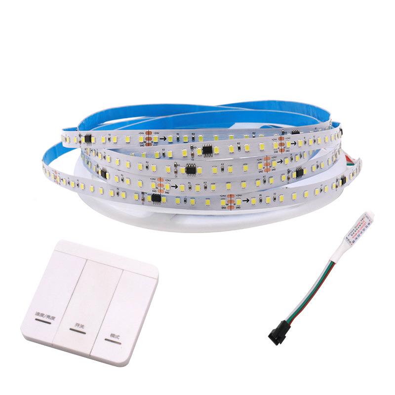 2835色流水灯2835带l0ed条24v单12灯箱软线性型线槽珠展示柜装饰