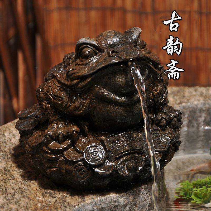 老石槽水景意组合空间设鱼计老老磨片改造鱼缸池假创山流水3245石