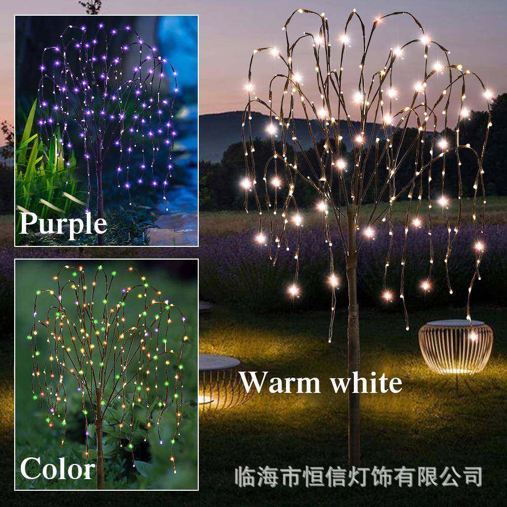 销售14WHM0cm200L太装阳能树灯柳户庭院饰灯节外日