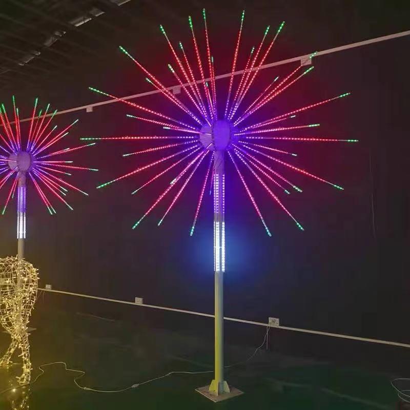 ED数码烟花灯发光风L车路户外水广场街道防亮化景观装SIM饰灯礼花