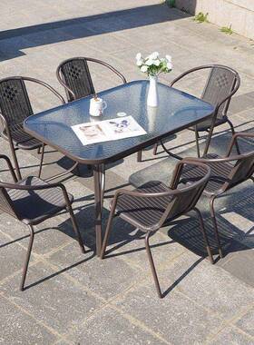 外桌椅带伞组合庭天院露花园NMW桌椅三件套家用休室外闲户阳台小