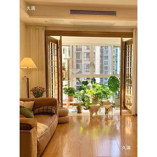 台折叠门圆弧形门木阳门吊轨门书房门604卧室门法式实双开门玻璃