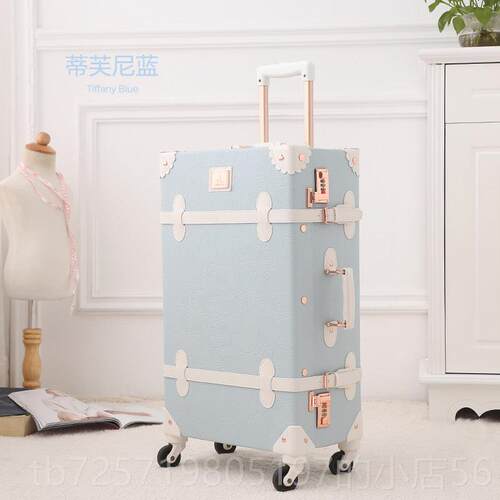 高档uniw箱aker覆古行李可爱学生箱拉杆箱女登机20寸旅行箱万l向