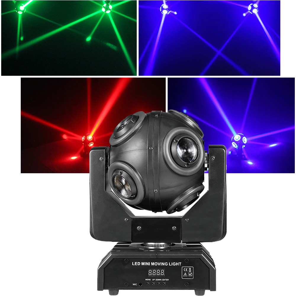 LED 8颗光束摇头灯 DMX512旋转单球光束灯酒吧 KTV闪光灯舞台灯光