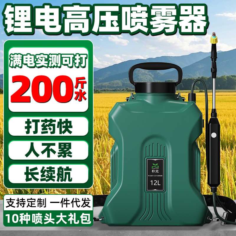 电动喷雾器园艺家庭锂电池增压花卉手持喷水枪多功能家用小型喷壶