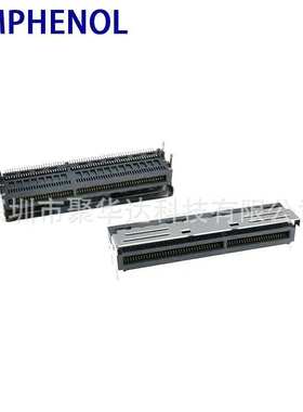 Amphenol安费诺 G97R24332HR MCIO 124P R/A连接器Mini Cool Edge