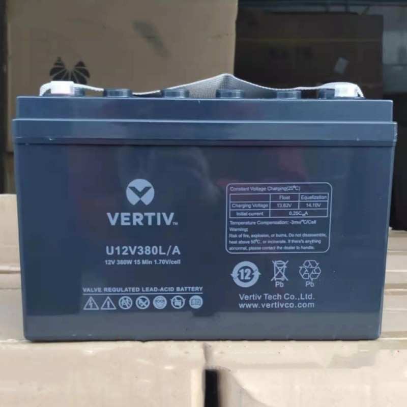 维谛蓄电池U12V380L/A 免维护12V100AH机房UPS/EPS储能电源直流屏