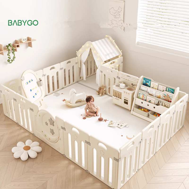 babygo星月围栏婴儿爬行垫防护栏宝宝家用爬爬垫儿童室内栅栏