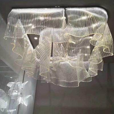 酒店大堂售楼部沙盘灯具个性艺术别墅样板房亚克力花型吸顶灯制作