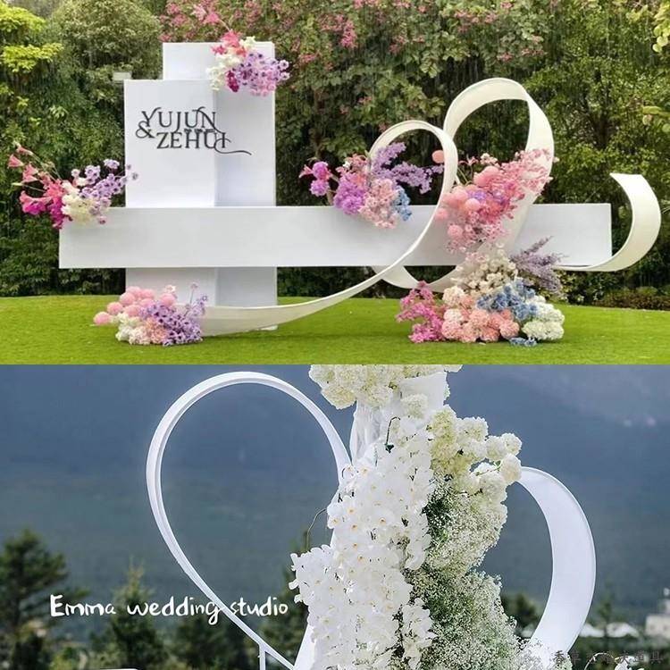 款婚庆具道舞台吊顶饰螺旋炫美自装由弯NBA曲波浪新弧形百变造型