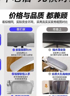邮电办椅脑舒服久坐家用公椅子靠背VLE椅包人体工学电竞椅学生宿