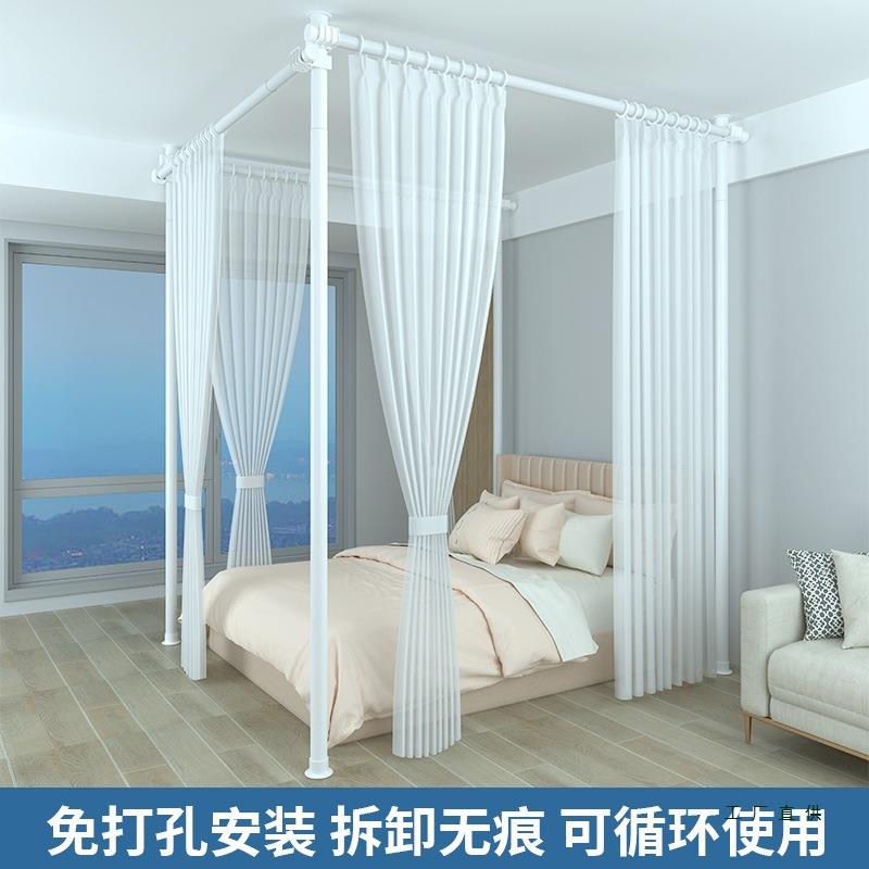 顶天立F5M76T58地隔免打孔挡风帘客厅阳断台房遮挡屏风卧室租易分