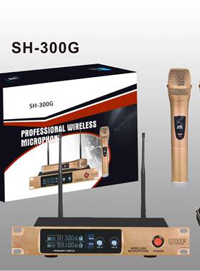 无线麦克风克领夹一拖二37552家用视筒话舞台演出音响会议麦风外