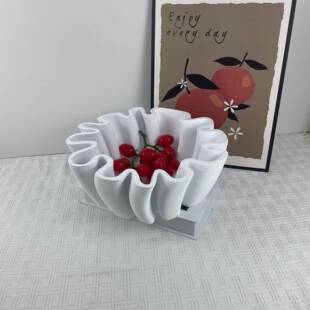 现代简约异形样板间售楼厅处树脂器客居电视柜家玄关处花HYC软装